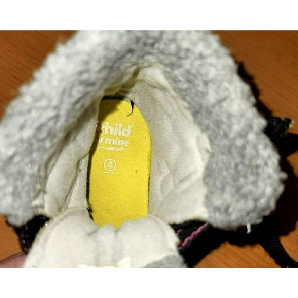 Child of Mine Quilted Winter Boots with faux fur Size 4 - Picture 7 of 9